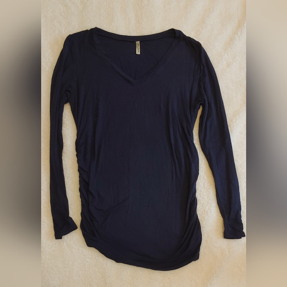 Mother Bee Maternity Navy Long Sleeved Tee